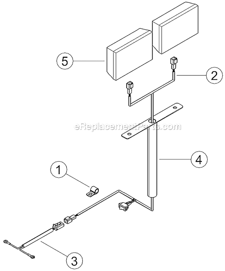 Debris Loader Lights Kit Diagram and Parts List for B00001 Bear Cat Chipper Shredder